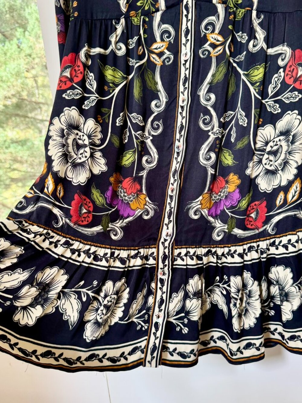 NWT Farm Rio Rococo Flowers Black Mini Dress Medium - Picture 6 of 17